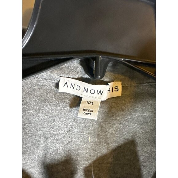 And Now This Mens Knit Collared Button-Down Shirt, Light Gray, Size XXL, NWT - Picture 4 of 5